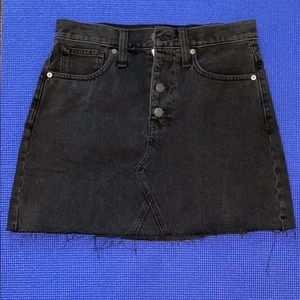 Black denim Madewell skirt